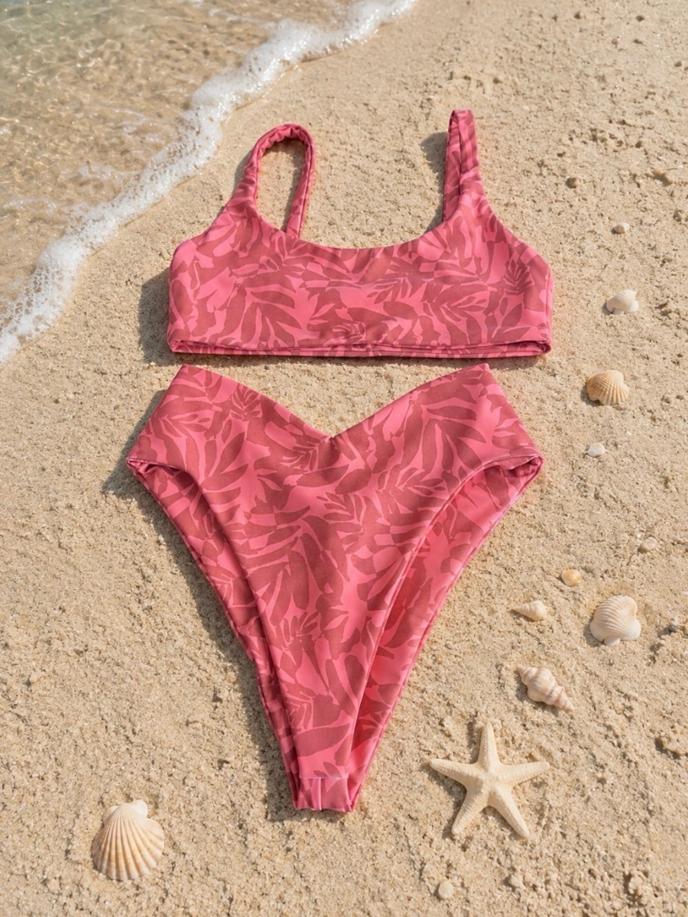 SKATIE Palm Leaf Bikini Set | rust-colored | S/M*